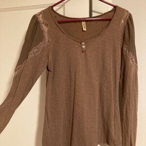Free People Puff-sleeve Blouse (Small)